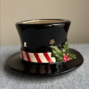 Yankee Candle Christmas Top Hat Jar‎ Shade Large Cutouts Discontinued